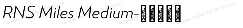 RNS Miles Medium字体转换